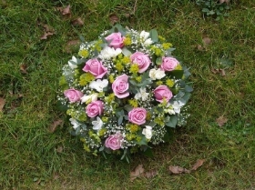 14 Freesia and Rose Posy