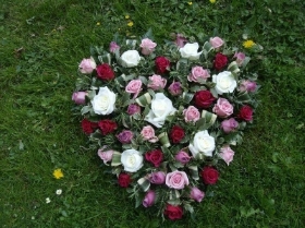 116  Mixed Rose Heart