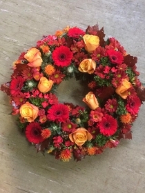 93 autumnal mixed wreath